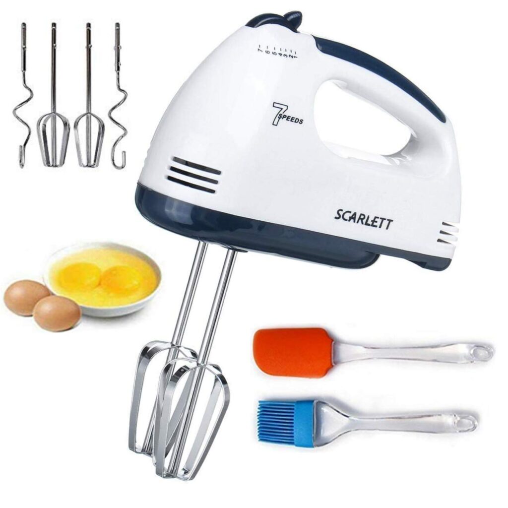 Angle Sales Electric Hand Mixer with Chrome Beater